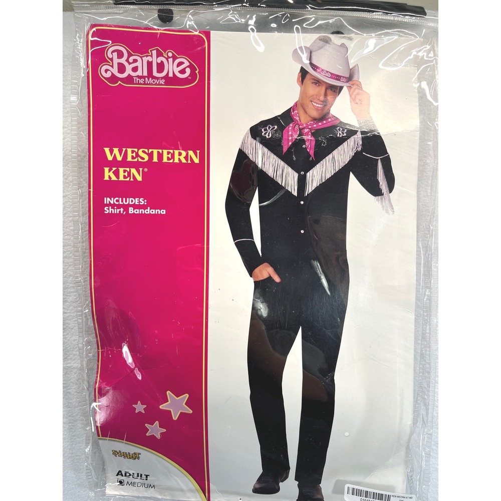 Barbie Western Cowgirl Costume Pink Star Vest and Flare Pants XS Excellent Condi